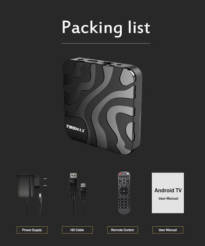 New H618 T95 Max Android 14 Smart TV Box - 8GB RAM, 128GB/64GB Storage, Double WiFi 2.4G & 5.8G, 6K 3D, Voice Assistant Media Player