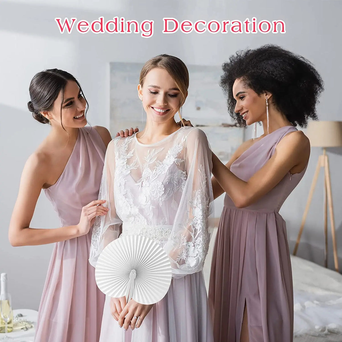 15/30/50pcs Heart-Shaped Folding Paper Fans - Blank Hand Fans with Plastic Handles for DIY Painting, Birthday & Wedding Party Decor