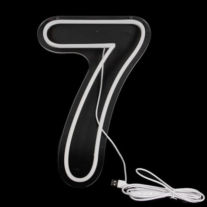 Numbers Neon Sign 0–9 – Acrylic LED Birthday, Wedding & Business Wall Decor with Switch