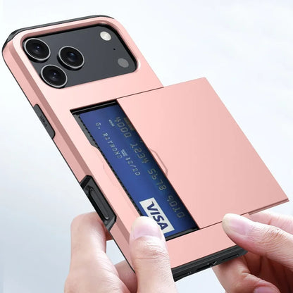 iPhone Case with Wallet & Card Holder — Shockproof Protective Cover for iPhone 17, 16, 15, 14, 13, 12, 11 Pro Max & Mini Models