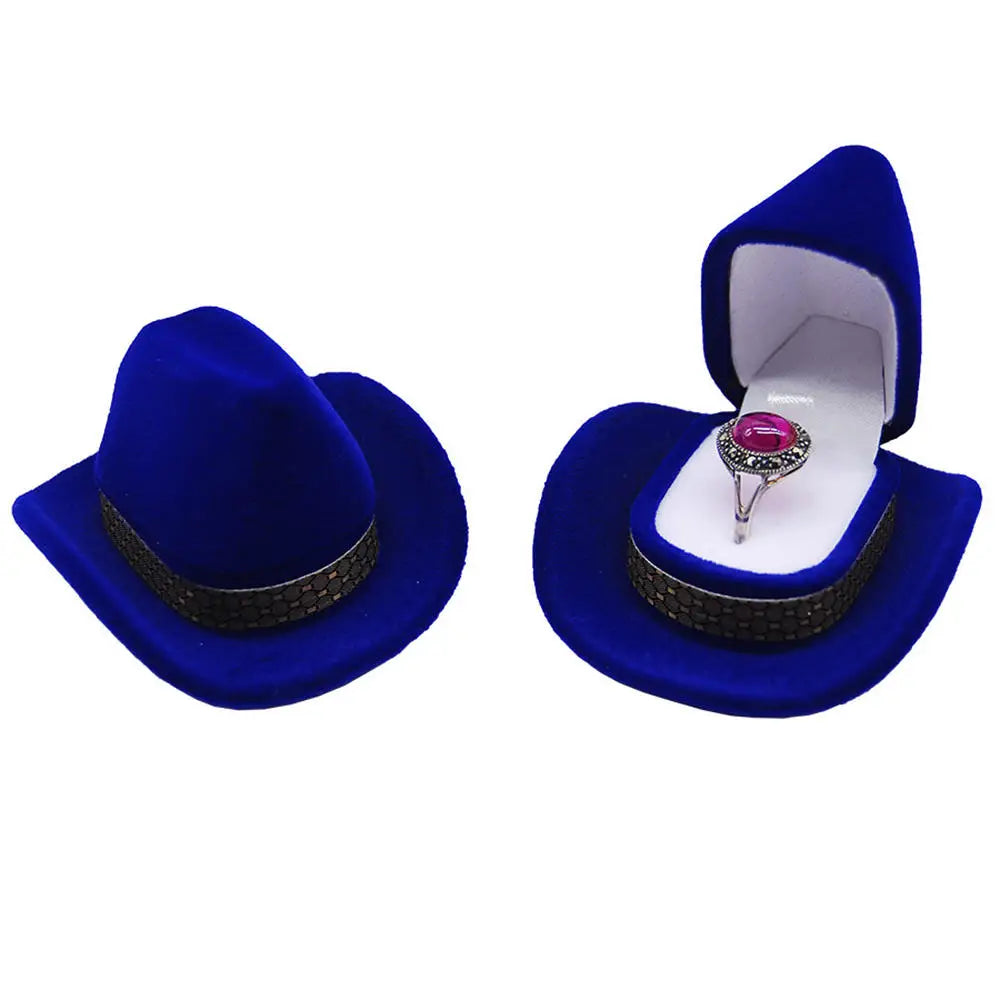 Velvet Ring Box with Graduation Cap Design – Jewelry Packaging for Wedding, Engagement, Earrings & Graduation Gift Organizer