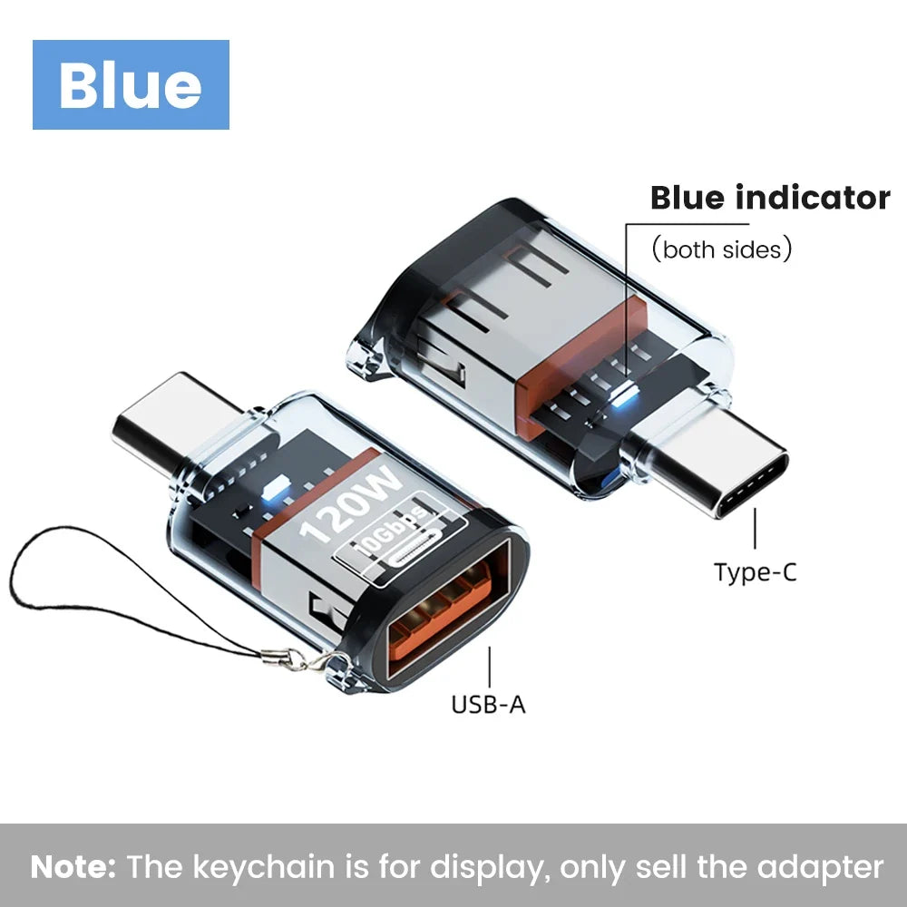 Olaf 120W USB-C OTG Adapter - USB 3.2 Type-C Fast Charging Connector for iPhone 15 16 MacBook iPad & Android Devices