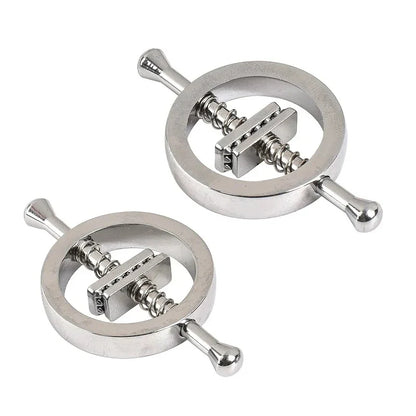 Stainless Steel Adjustable Nipple Clips — Erotic Breast Stimulation, Bondage Restraint Fetish BDSM Sex Toy for Women