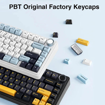 AULA F75 75% Mechanical Gaming Keyboard – 2.4G Wireless, Bluetooth, Wired, RGB, OEM Profile, Gasket Structure
