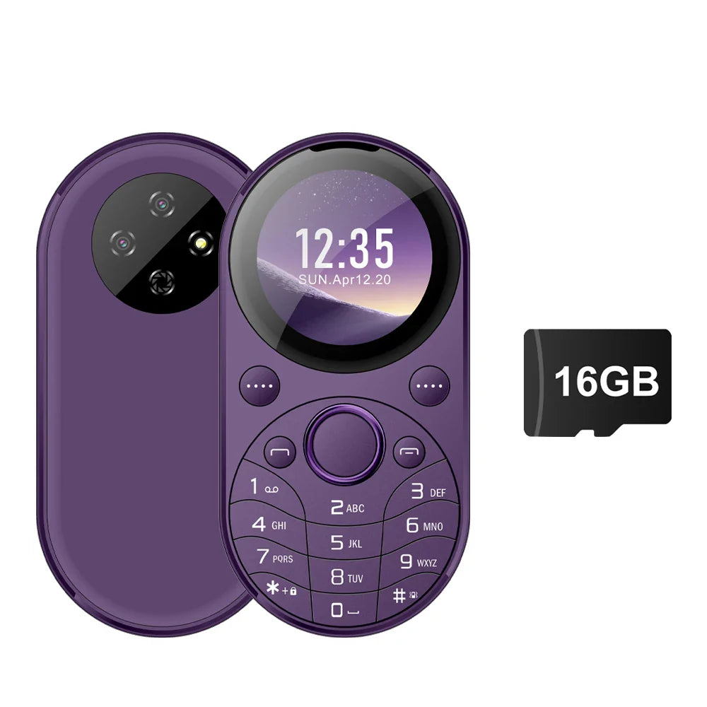 SERVO i15 Mini Oval Phone — Dual SIM GSM Mobile with 1.39" Screen, Speed Dial, Magic Voice, Blacklist, Vibration, FM Radio & Type-C