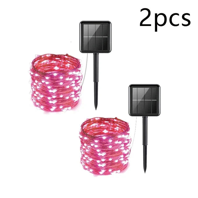 Solar LED Fairy String Lights - Waterproof Outdoor Garden Twinkle Lights for Patio & Party Decor