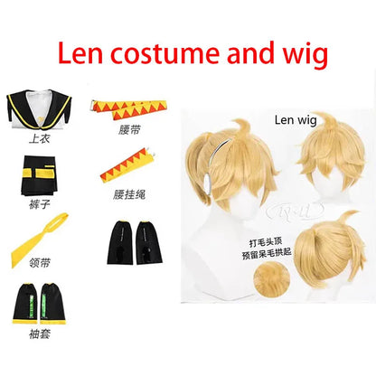 Anime Rin & Len Cosplay Costume — Kagamine JK Uniform for Halloween, Comic Con & Cosplay Outfits