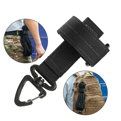 Multi-Purpose Nylon Gloves with Hook – Safety Clip Work Gloves for Tactical, Climbing, & Camping Outdoor Activities