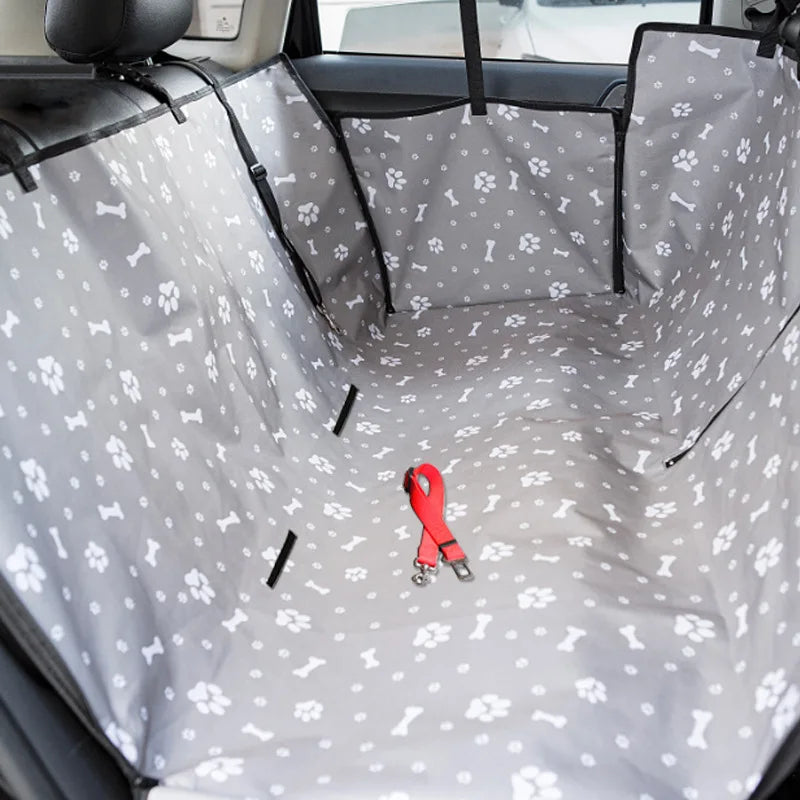 Waterproof Dog Car Seat Cover - Pet Travel Hammock Mat for Small, Medium & Large Dogs with Rear Seat Protection