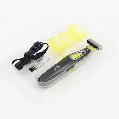 MLG Portable Electric Shaver for Men & Women – Full Body USB Trimmer with T-Shaped Blade, Washable Razor