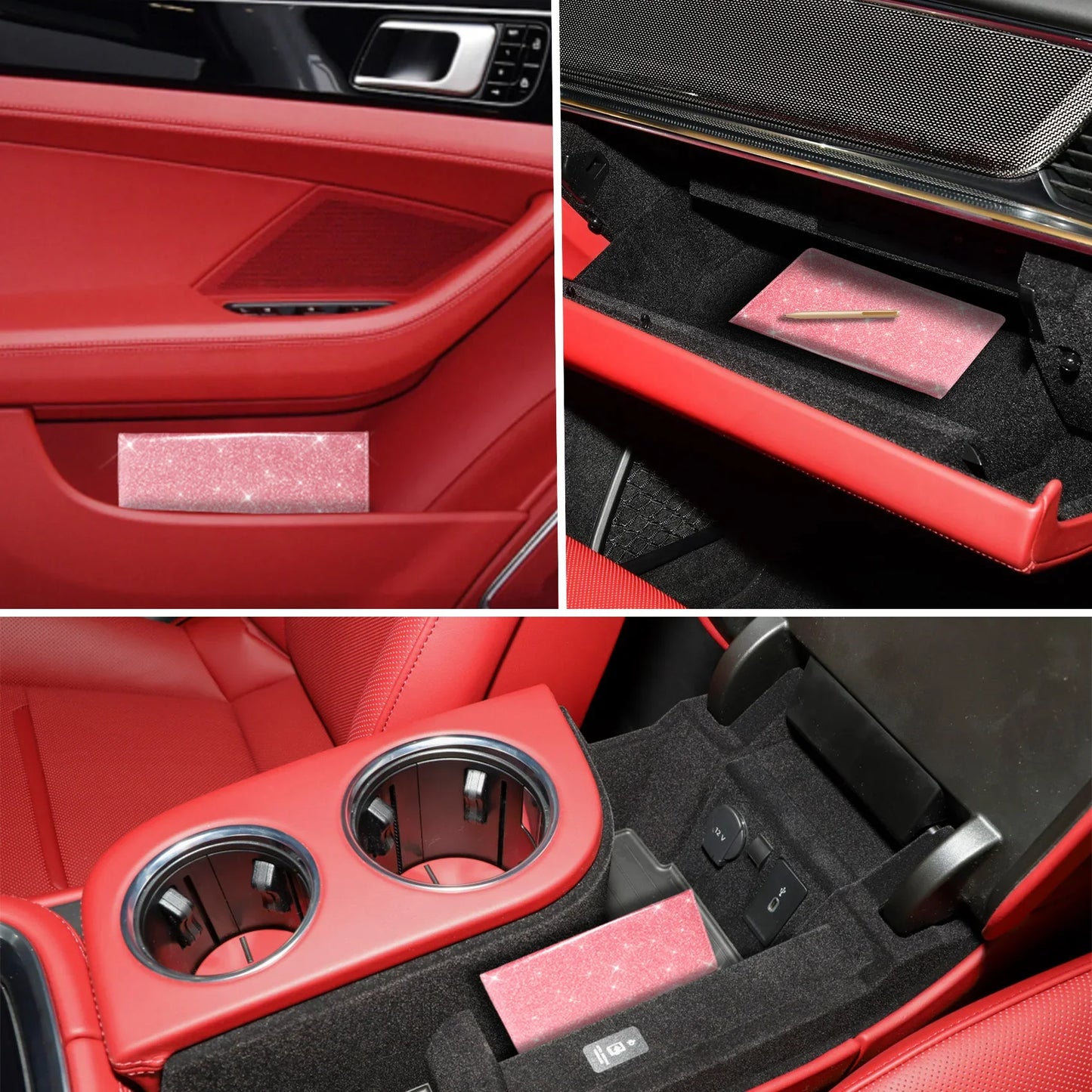 Car Registration & Insurance Card Holder — Vehicle License Document Organizer for Glove Box Compartment