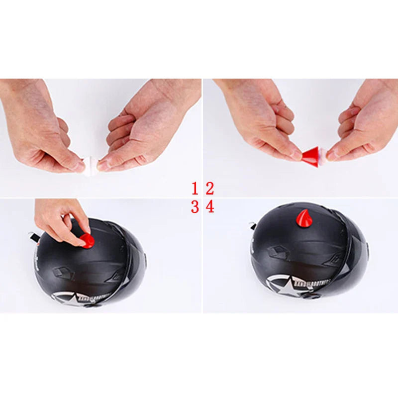 Universal Cat Ears Helmet Decoration Cute Motorcycle Electric Car Stickers Accessories