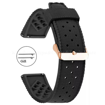 Premium Tropic Silicone Watch Strap – 20mm & 22mm Quick Release Waterproof Rubber Bracelet for Seiko, Oris & Omega