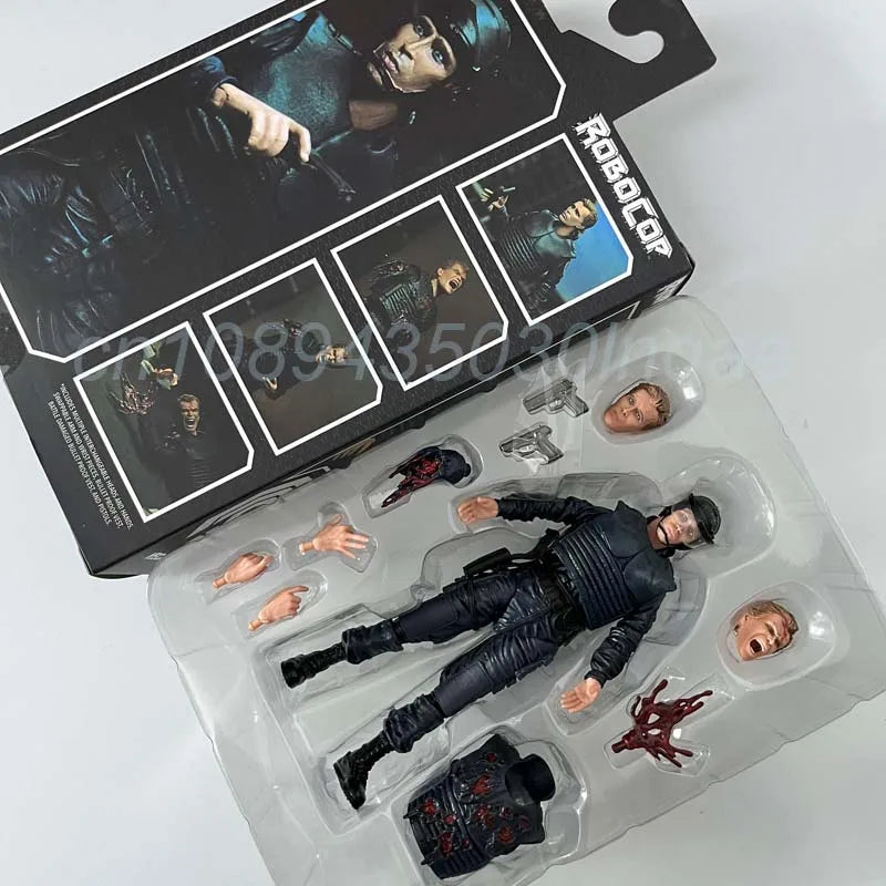 NECA Robocop Alex J. Murphy Action Figure — Movable Joint Model Toy Doll for Room Decor & Kids’ Christmas Gift