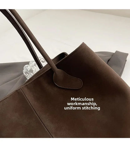 2025 Women’s Faux Suede Handbag – High-Quality, Versatile Large Capacity Shoulder Bag