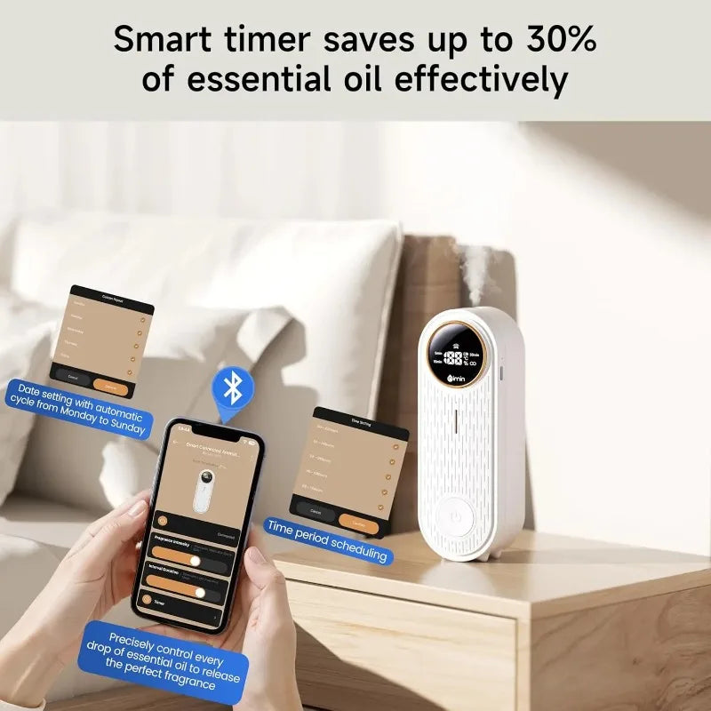 A71Z Smart Aromatherapy Humidifier – App-Controlled Air Freshener for Bedroom, Bathroom, and Fragrance Rooms