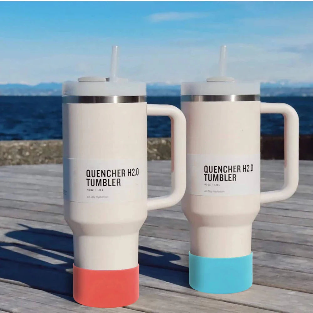 7.5cm Silicone Boot Bottom Sleeve Cover for Stanley 40oz Tumbler, Quencher Adventure, and Ice Flow Flip 30oz/20oz Water Bottle