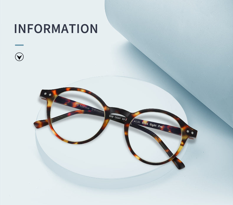 ZENOTTIC 2025 Retro Reading Glasses – Anti-Blue Light Blocking Eyeglasses for Women & Men, Diopter 0 to 4.0