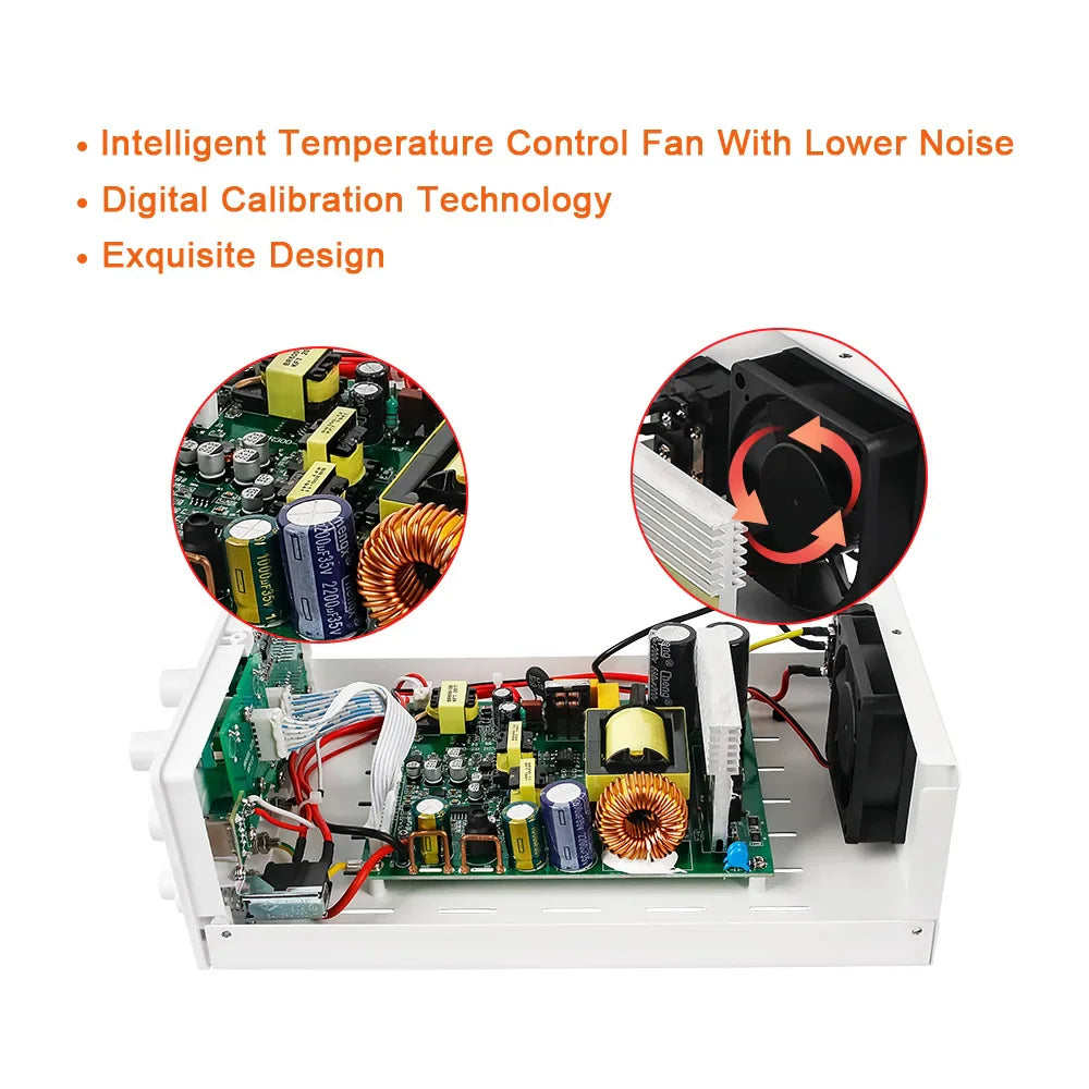 DC Programmable Power Supply — 30V 10A / 60V 5A / 120V Adjustable Laboratory Bench Source with 4-Set Memory Storage Functions