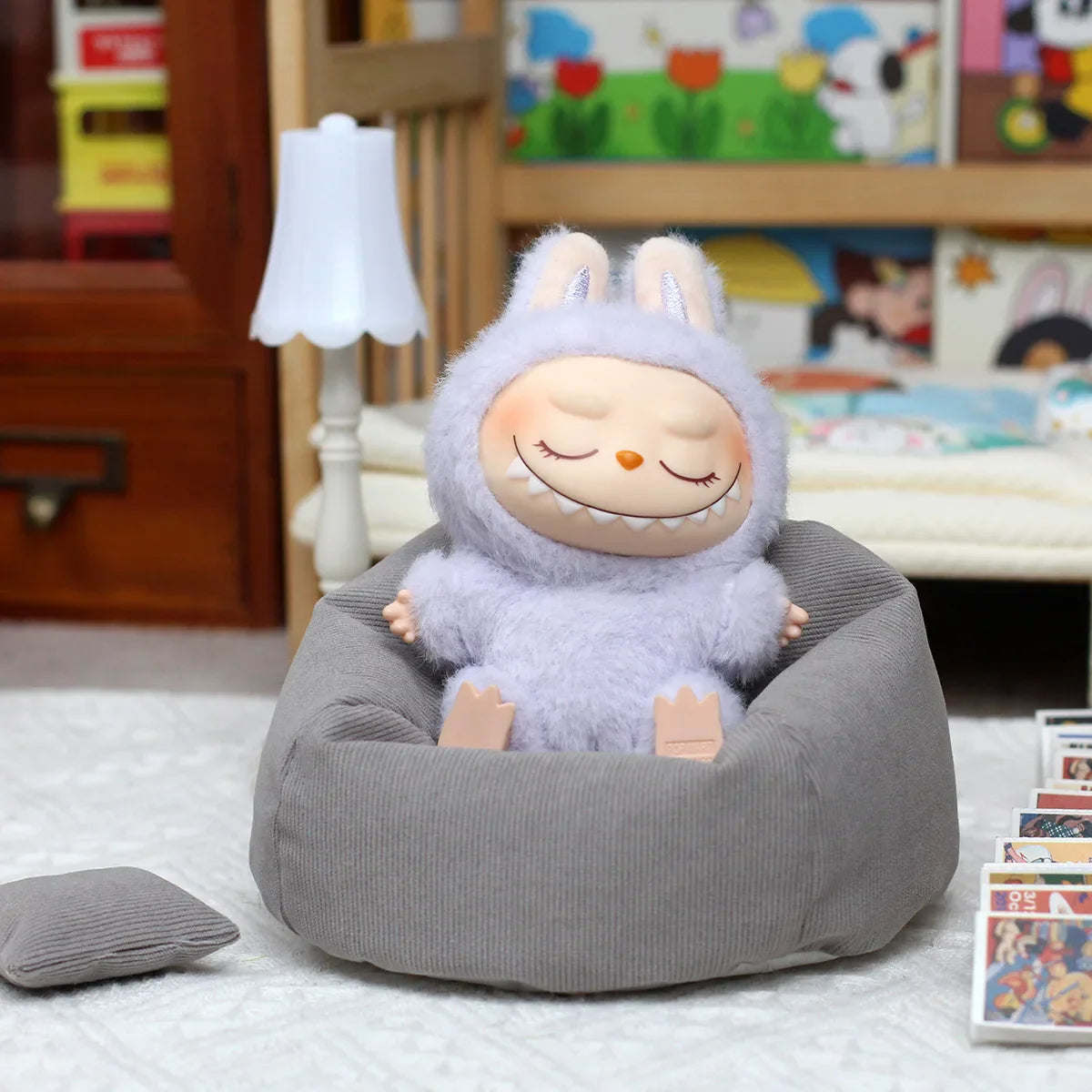 Labubu V2 & V3 Doll Accessories – 17CM Kawaii Mini Sofa Bed Clothes for Birthday Gifts