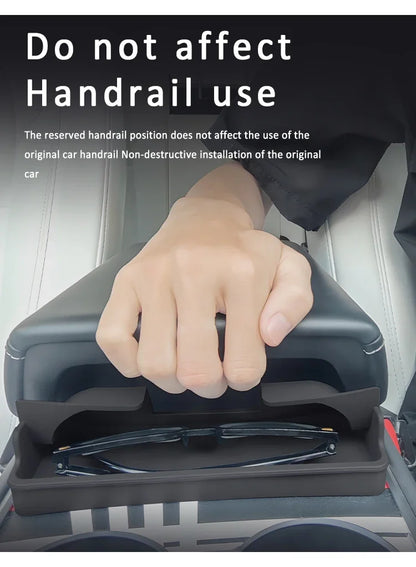Central Armrest Storage Box for Tesla Model Y/3/3 Highland – Multi-Functional Glasses & Phone Organizer Case, 2024 Accessory