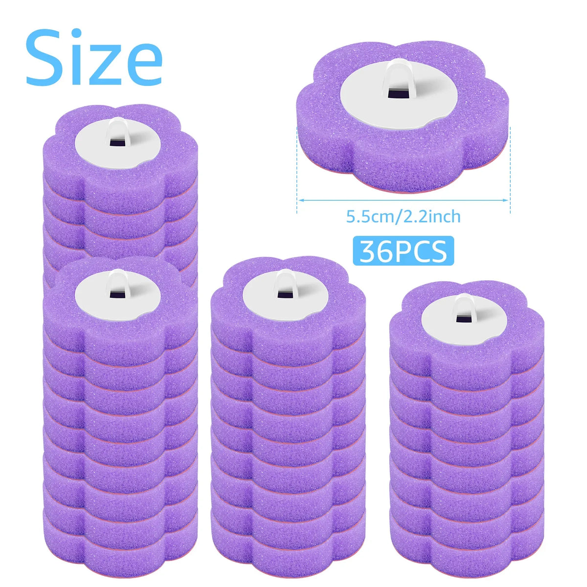 18/36pcs Toilet Brush Set – Long Handle Bathroom Cleaning Brush with Disposable Replacement Heads for Home WC Accessories