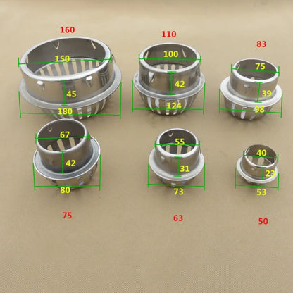 Stainless Steel Round Balcony Roof Floor Drain - Large Displacement, Anti-Blocking Outdoor Rain Bucket Drainage