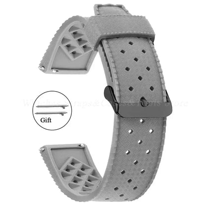 Premium Tropic Silicone Watch Strap – 20mm & 22mm Quick Release Waterproof Rubber Bracelet for Seiko, Oris & Omega