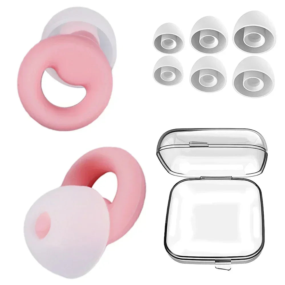 Anti-Noise Silicone Earplugs — Sleep, Noise Reduction, Waterproof Swimming, Soft Soundproof Ear Protectors