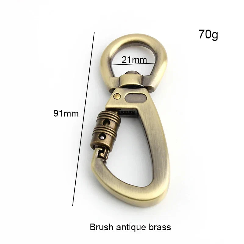 Auto-Locking Dog Leash Carabiner Clip – Swivel Rotating Ring Pet Hook for Outdoor Walking, Keychain & Pet Accessories