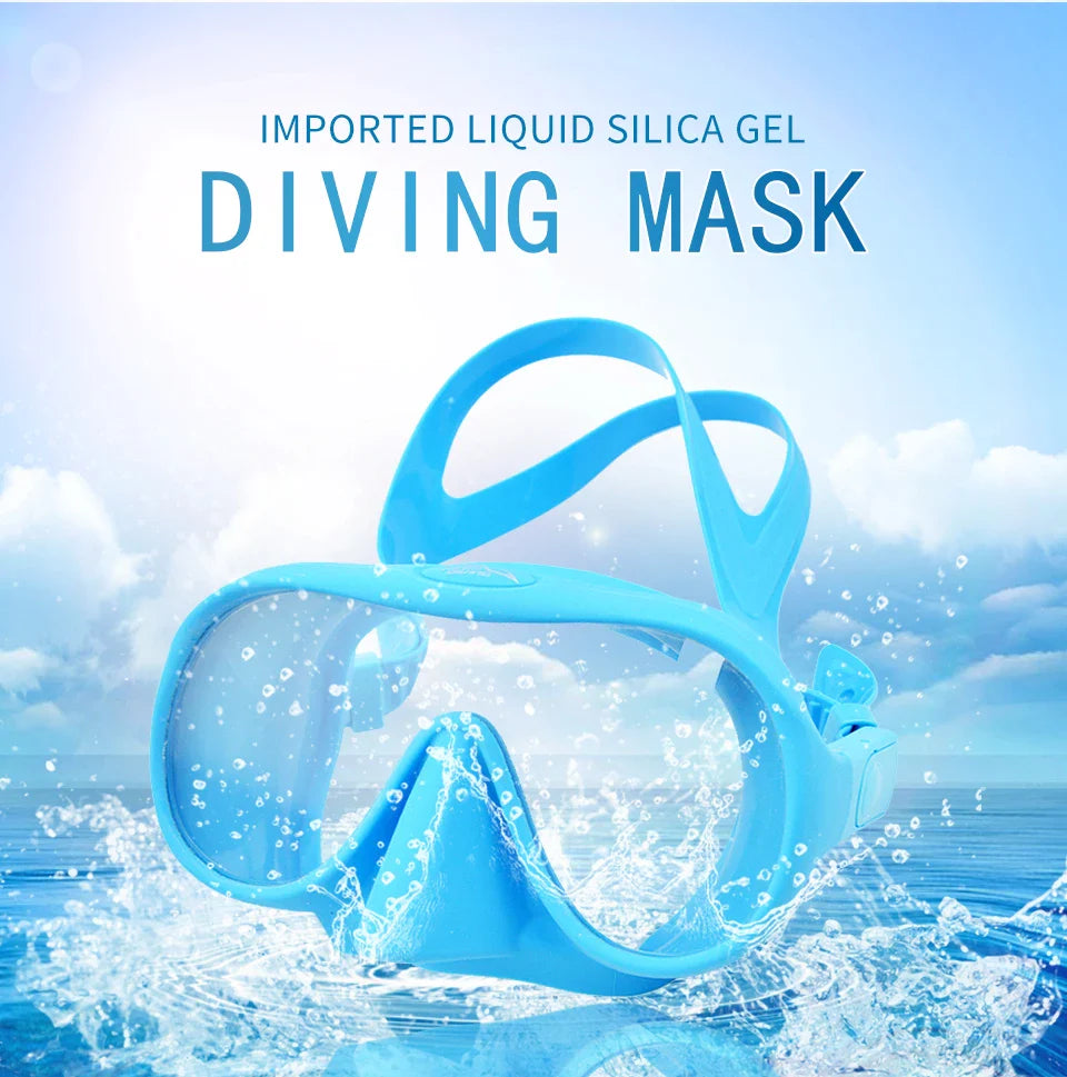 Professional Diving Mask for Scuba & Free Diving – Anti-Fog Snorkeling Goggles for Underwater Fishing Adults