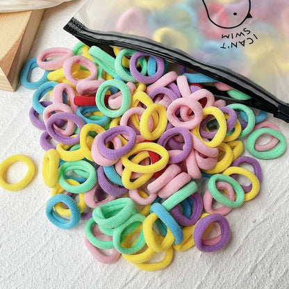 20/50PCS Kids Elastic Hair Bands – Girls Sweets Scrunchie Rubber Bands for Children Hair Ties & Headbands