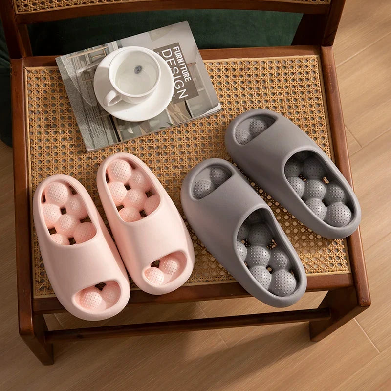 TZLDN Ergonomic EVA Bathroom Slippers - Unisex Waterproof Massage Slides with Breathable Comfort