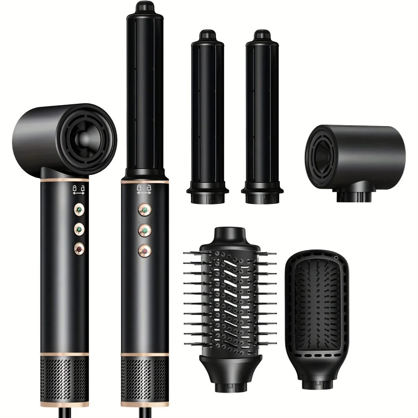 5-in-1 High-Speed Brushless Hair Dryer Brush – Negative Ionic Hot Air Styling Comb & Auto Hair Curler