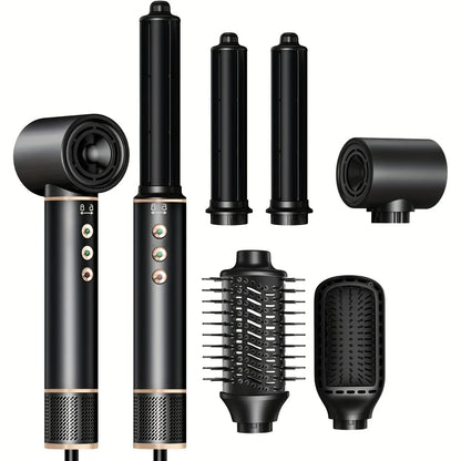 5-in-1 High-Speed Brushless Hair Dryer Brush – Negative Ionic Hot Air Styling Comb & Auto Hair Curler
