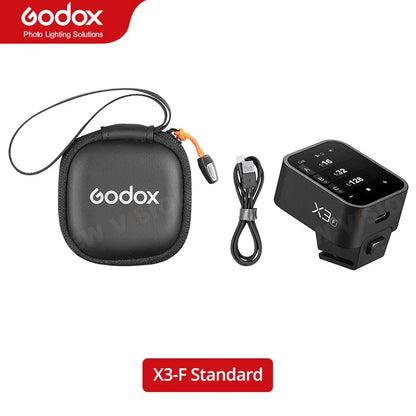Godox X3 TTL HSS Wireless Flash Trigger – 2.4G Transmitter with OLED Touch Screen, Quick Charge for Canon, Nikon, Sony, Fujifilm