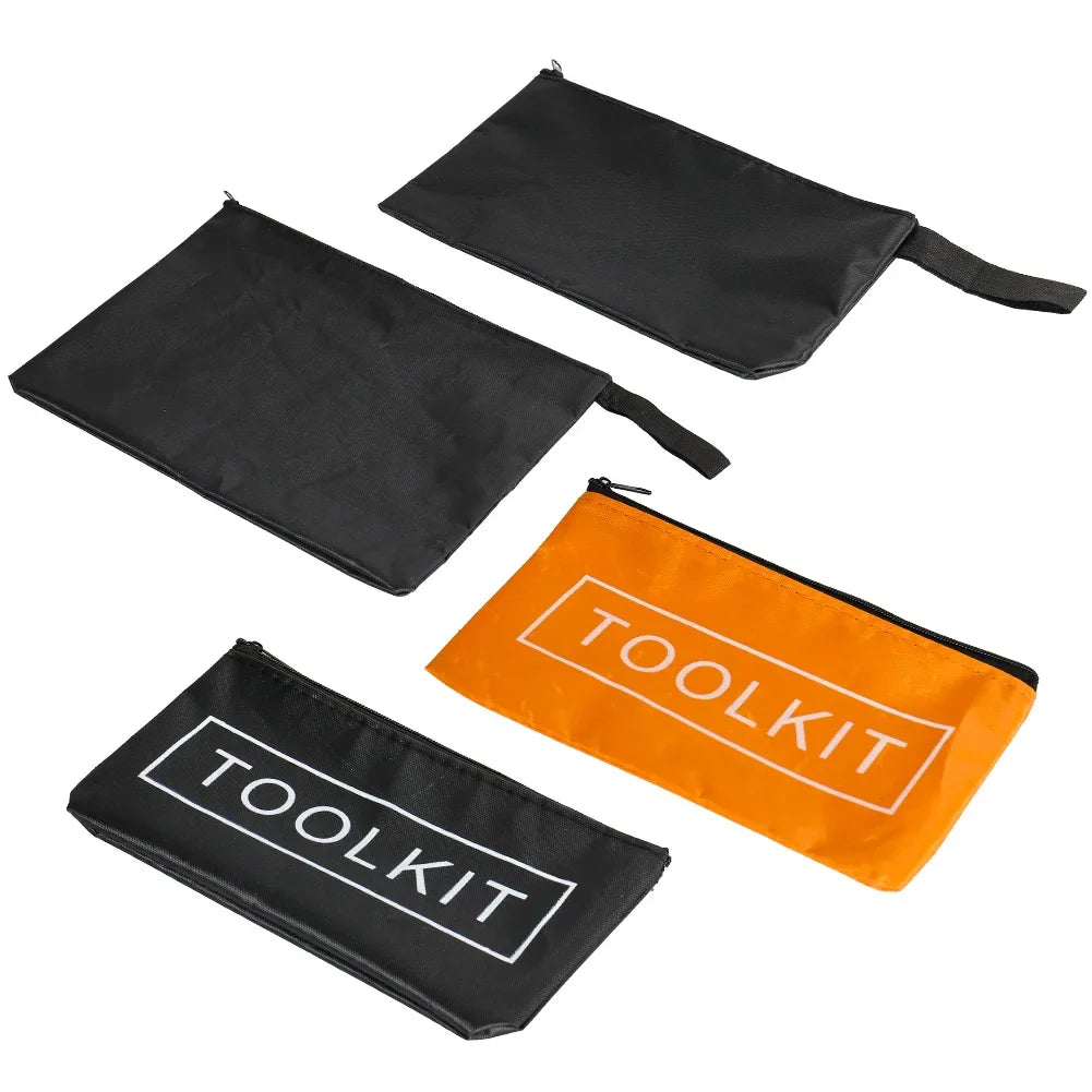 Waterproof Oxford Canvas Tool Bag — 420D Zipper Organizer, Portable Travel Storage Pouch for Tools & Accessories