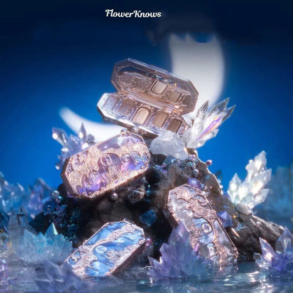 Flower Knows Moonlight Mermaid Eyeshadow Palette – 5-Color Matte, Shimmer & Glitter Waterproof Eye Shadow