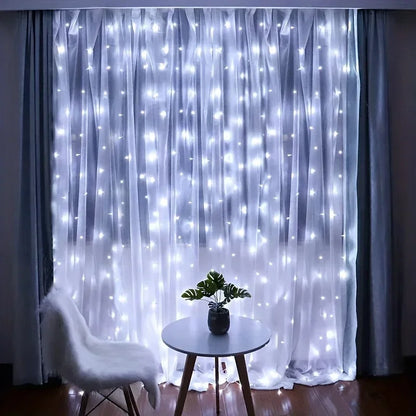 Remote Control Fairy Lights - USB LED Curtain String Lights for Christmas & Party Decor