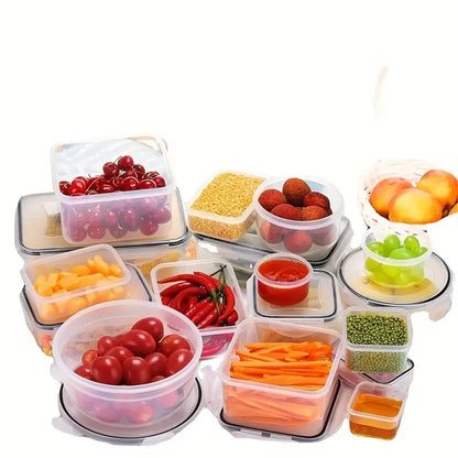 50PCS Large Airtight Food Storage Containers with Lids — Stackable BPA-Free Kitchen Set, 85oz to Small Sizes, Total 526oz