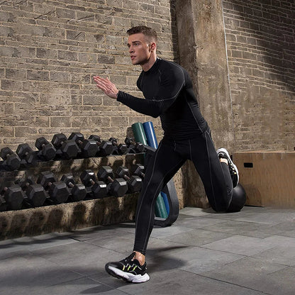 Men's Quick Dry Long Sleeve Compression Sport T-shirt - Bodybuilding Running Shirt for Gym Fitness, Tight Rashguard