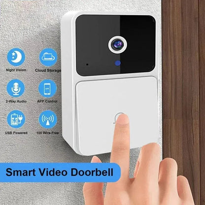 WiFi Video Doorbell Camera – Wireless HD Security, Night Vision, Two-Way Intercom, Voice Changer for Smart Home
