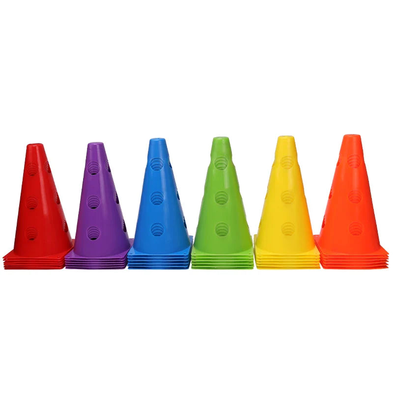 Durable Mark Cones - Football Agility Training Sport Set with Hole (12PCS/18PCS/24PCS/30PCS/36PCS)