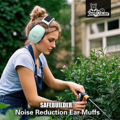 Adjustable Noise Reduction Ear Muffs NRR 28dB – SK-06P Hearing Protection Ear Defenders for Work, Mowing & Industrial Use
