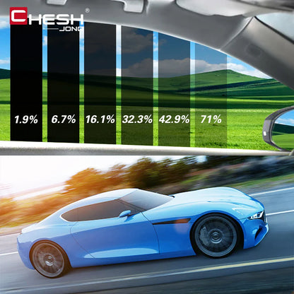 300x50cm Black Car Window Foils Tinting Film - VLT Solar Sun Shade Films for Side Windows - UV Protector Sticker Films