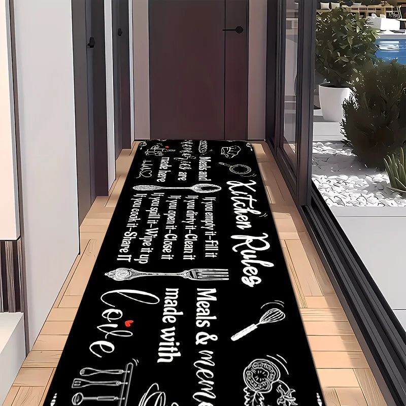 VIKAMA Christmas Snowflake Runner Rug - Festive Holiday Floor Mat for Kitchen, Entryway, Hallway & Bedroom Decor