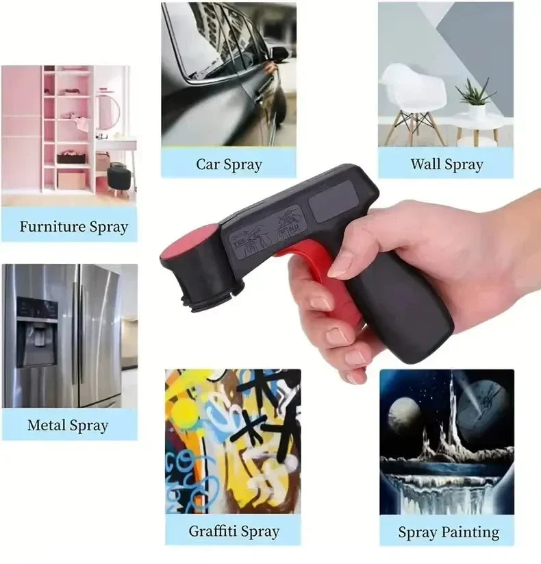 Portable Plastic Spray Paint Handle – Universal Reusable Hand Spray Gun for Car Color Changing & Film Pasting