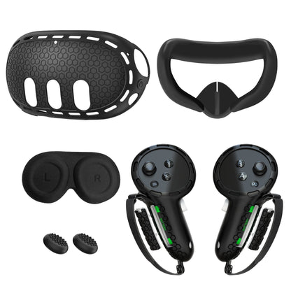10-in-1 Soft Silicone Controller Case for Meta Quest 3/3S – Headset Grip Protector with Battery Cover, VR Accessory