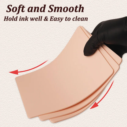 Tattoo Practice Skin Silicone 3MM – Double-Sided Permanent Makeup Training Accessory (15/10/8/5/1pcs)