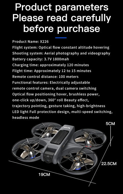 Xiaomi Drone X226/X226VR 8K HD Wide-Angle Camera WiFi FPV Foldable Quadcopter with Large Screen